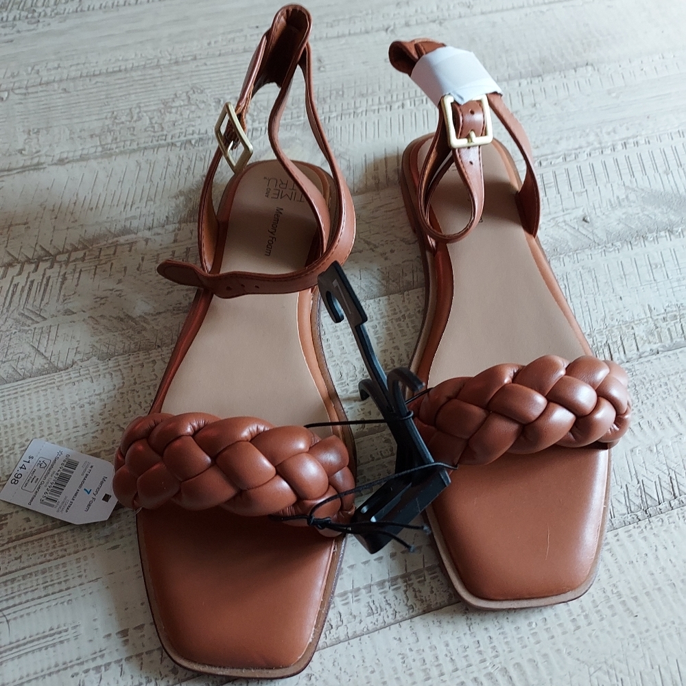 Time and Tru Braided Sandals